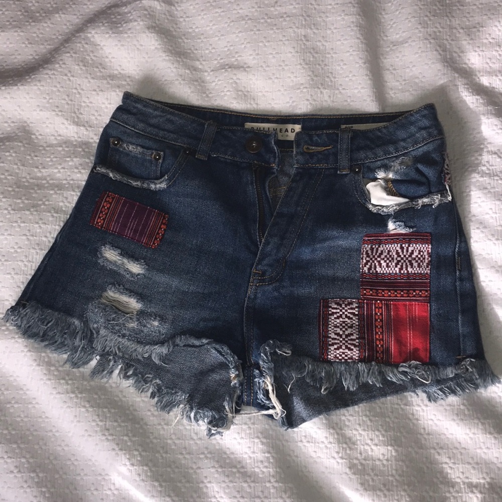 Denim Patch work MomShorts!